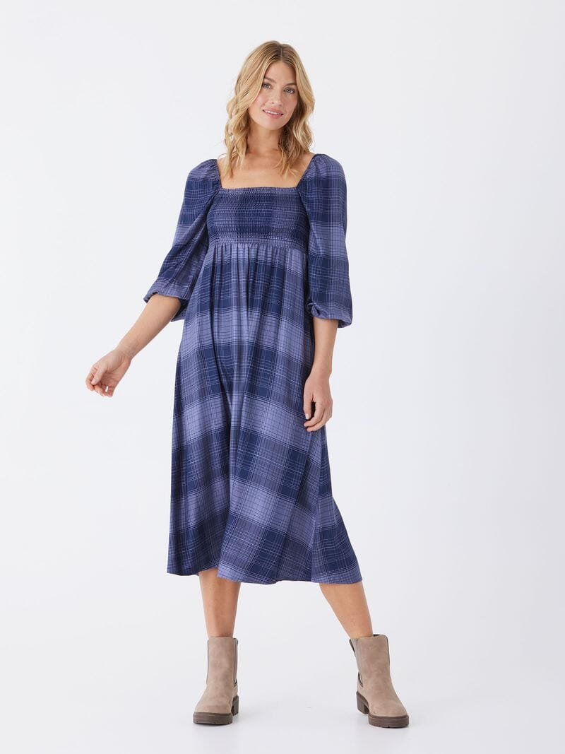 Faye Sierra Plaid Woven Midi Dress