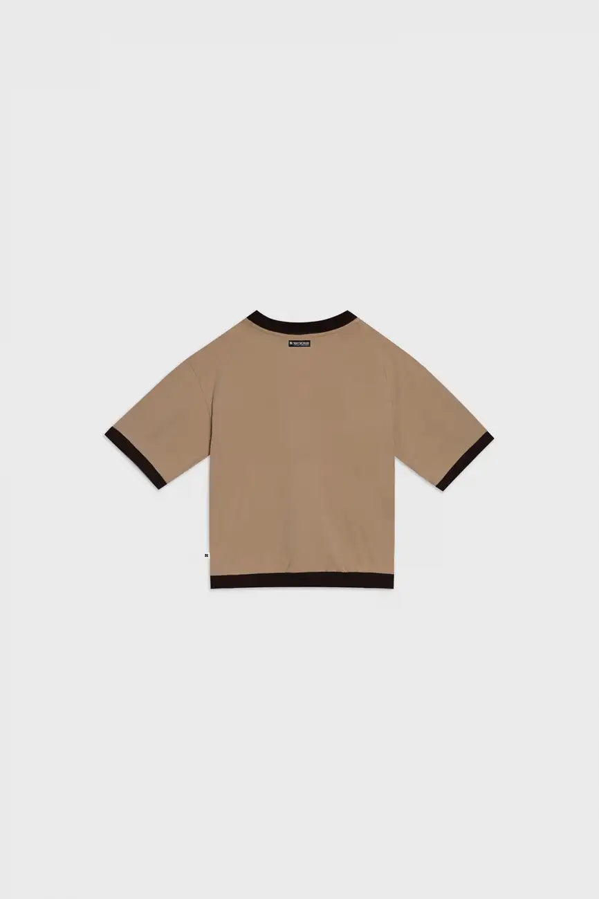 Vegan message t-shirt brown