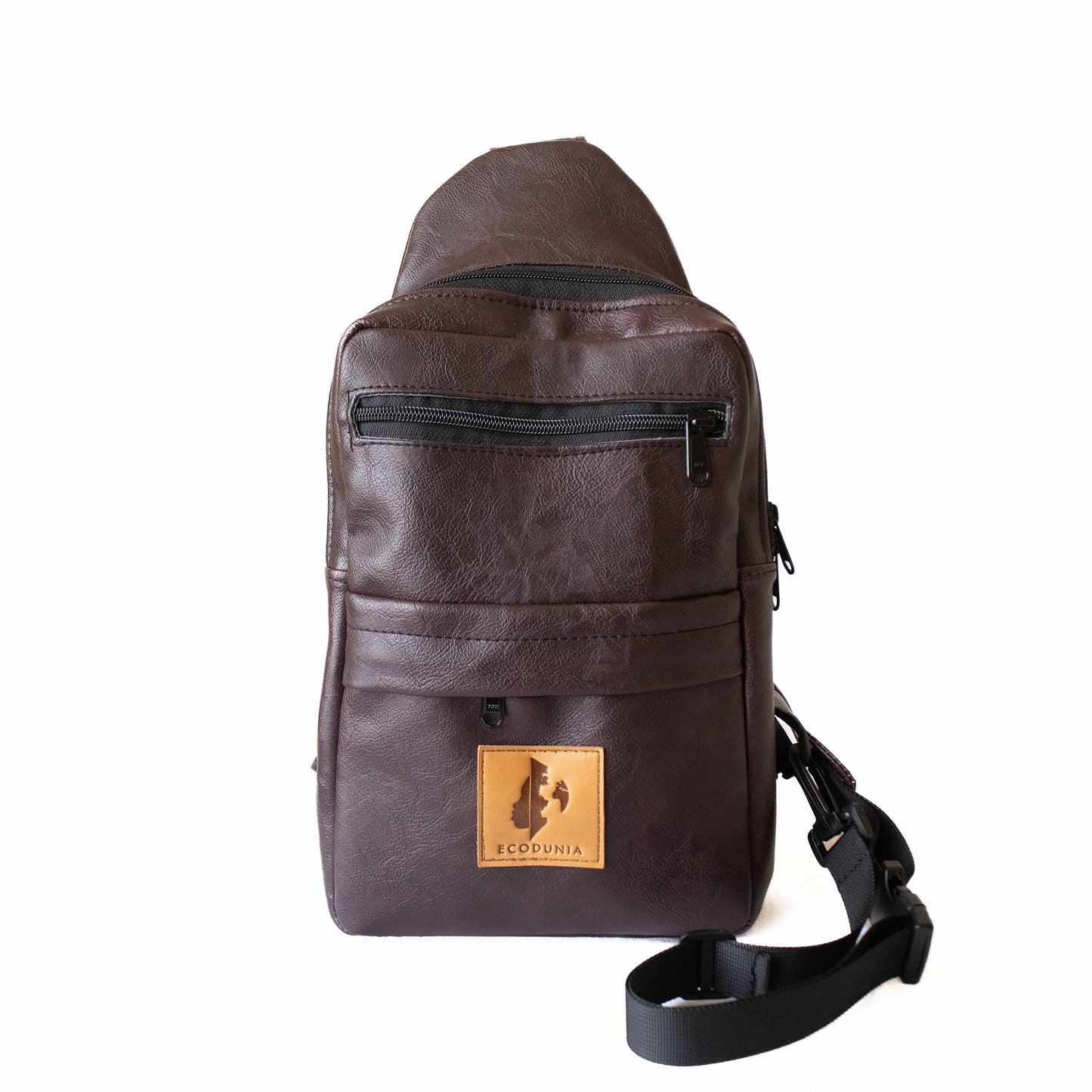 Umoja plum vegan leather men crossbody sling bag #color_plum