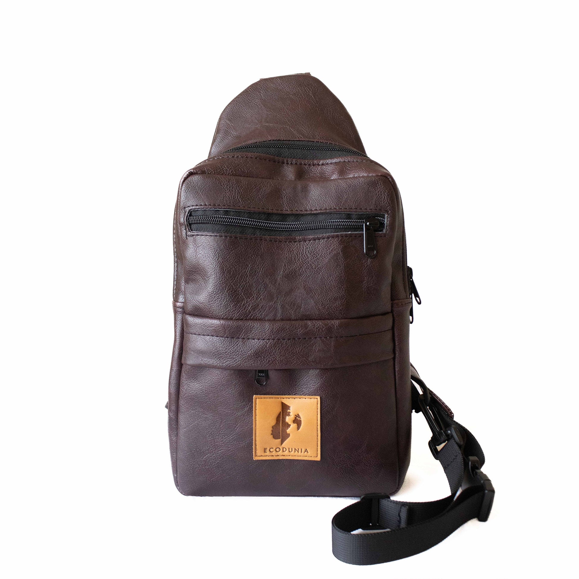 Umoja plum vegan leather men crossbody sling bag #color_plum