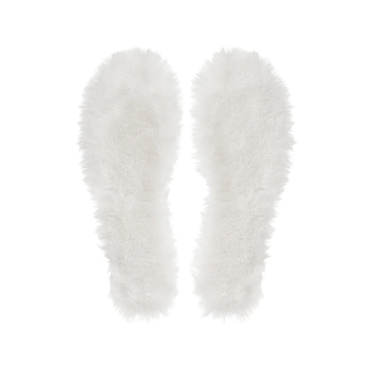 White vegan faux fur insoles – warm and cruelty-free shoe comfort
