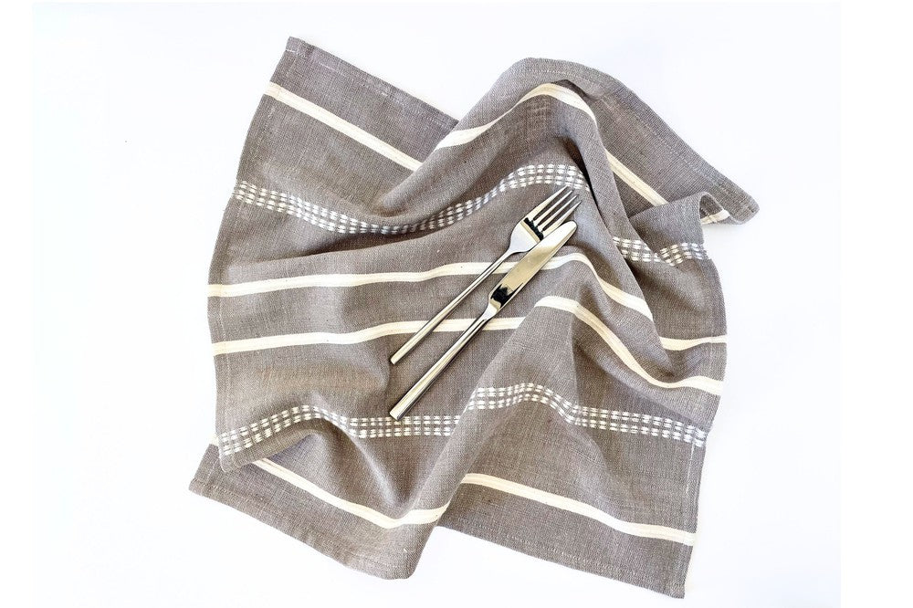 Zenach Handwoven Ethiopian Cotton Napkins | Set of 2